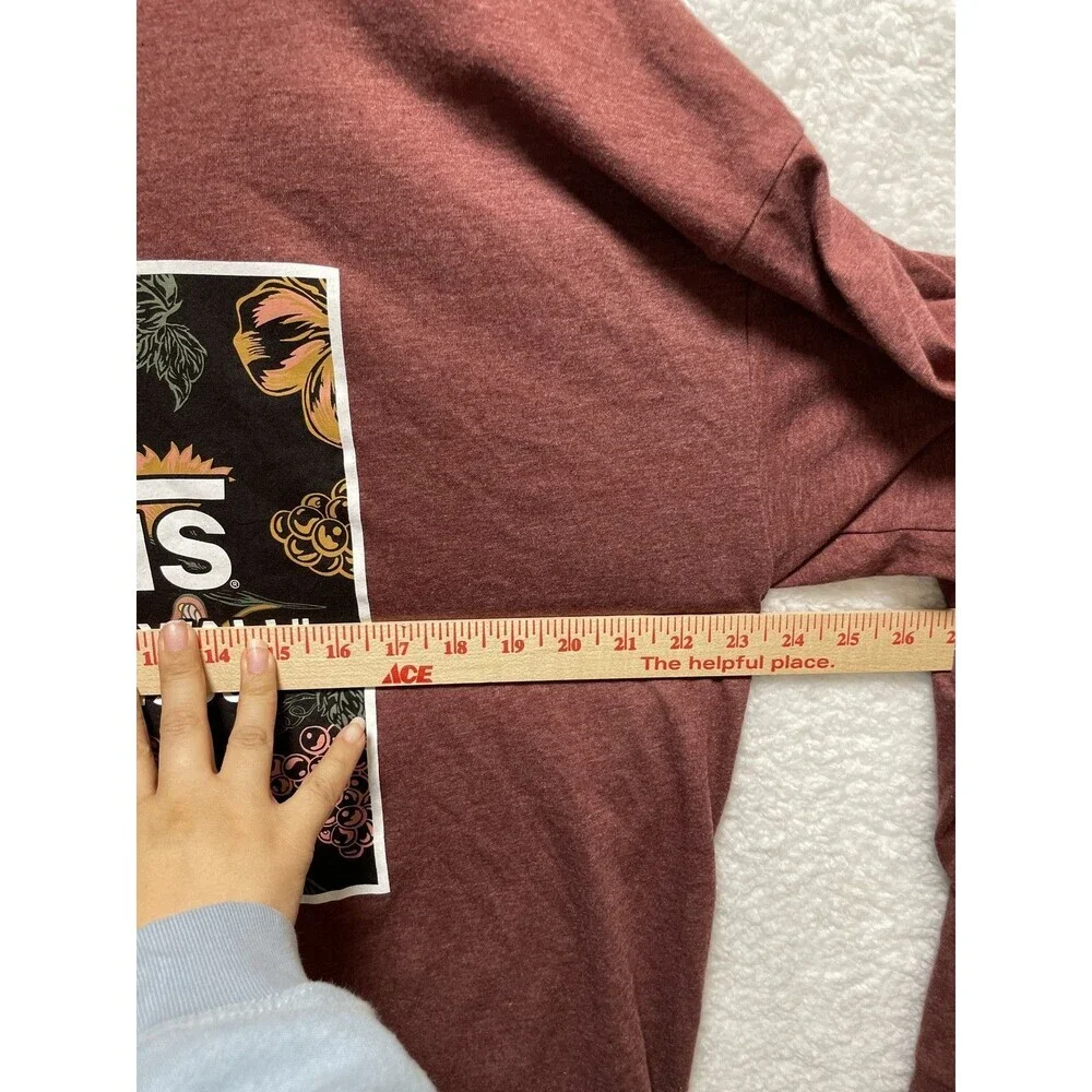 Vans Off The Wall Floral Graphic Long Sleeve Tee XLARGE Crew Neck Men's - Picture 3 of 5